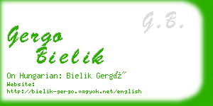 gergo bielik business card